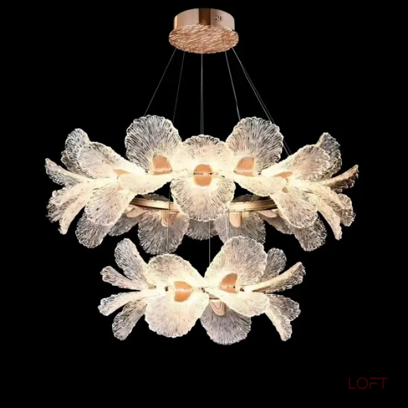 Кольцевая светодиодная люстра c рассеивателями в виде цветов из фактурного акрила PAULIN D60 D100 от ImperiumLoft Кольцевая светодиодная люстра c рассеивателями в виде цветов из фактурного акрила PAULIN D60 D100 от ImperiumLoft