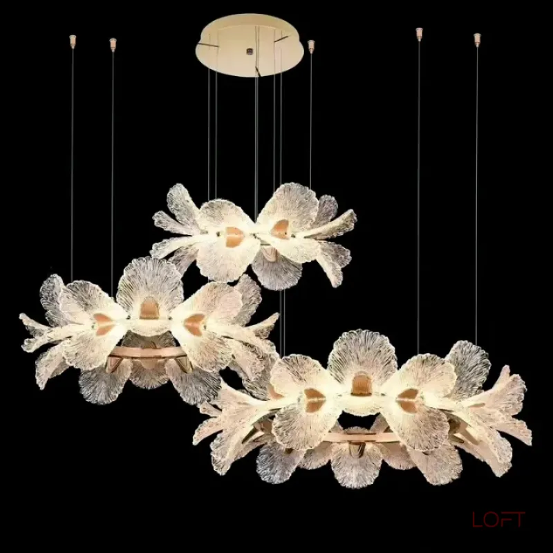 Кольцевая светодиодная люстра c рассеивателями в виде цветов из фактурного акрила PAULIN D60 D80 D100 от ImperiumLoft Кольцевая светодиодная люстра c рассеивателями в виде цветов из фактурного акрила PAULIN D60 D80 D100 от ImperiumLoft