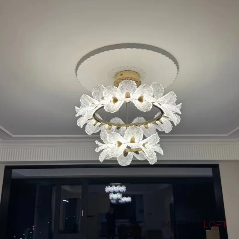 Кольцевая светодиодная люстра c рассеивателями в виде цветов из фактурного акрила PAULIN D50 D80 от ImperiumLoft Кольцевая светодиодная люстра c рассеивателями в виде цветов из фактурного акрила PAULIN D50 D80 от ImperiumLoft