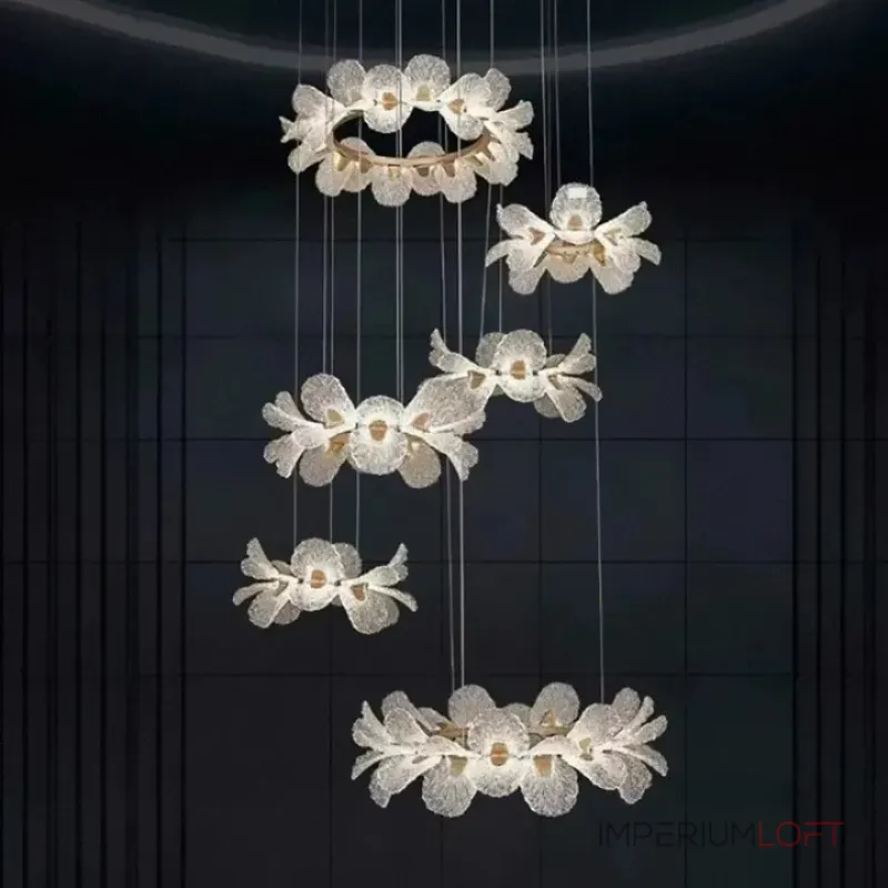 Кольцевая светодиодная люстра c рассеивателями в виде цветов из фактурного акрила PAULIN D50 D50 D60 D60 D80 D80 от ImperiumLoft Кольцевая светодиодная люстра c рассеивателями в виде цветов из фактурного акрила PAULIN D50 D50 D60 D60 D80 D80 от ImperiumLoft