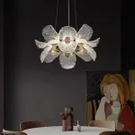 Кольцевая светодиодная люстра c рассеивателями в виде цветов из фактурного акрила PAULIN D50 от ImperiumLoft