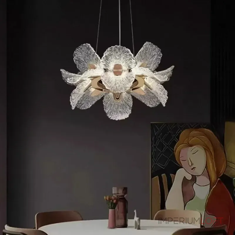 Кольцевая светодиодная люстра c рассеивателями в виде цветов из фактурного акрила PAULIN D50 от ImperiumLoft Кольцевая светодиодная люстра c рассеивателями в виде цветов из фактурного акрила PAULIN D50 от ImperiumLoft