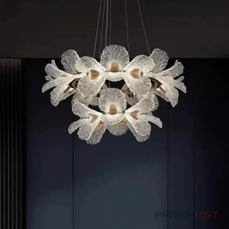 Кольцевая светодиодная люстра c рассеивателями в виде цветов из фактурного акрила PAULIN D50 D80 от ImperiumLoft Кольцевая светодиодная люстра c рассеивателями в виде цветов из фактурного акрила PAULIN D50 D80 от ImperiumLoft