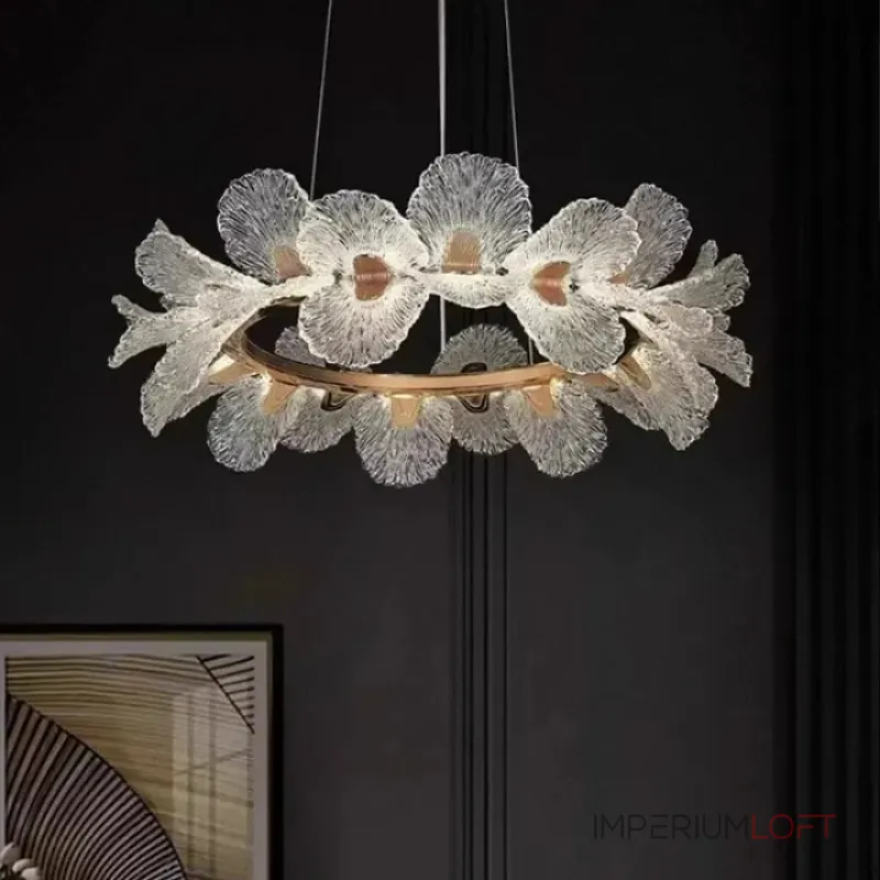 Кольцевая светодиодная люстра c рассеивателями в виде цветов из фактурного акрила PAULIN D120 от ImperiumLoft Кольцевая светодиодная люстра c рассеивателями в виде цветов из фактурного акрила PAULIN D120 от ImperiumLoft