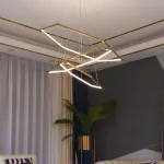 Серия светодиодных люстр в виде комбинации трех гексагональных колец IMPRESS LUX D60 D80 D100