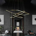 Серия светодиодных люстр в виде комбинации трех гексагональных колец IMPRESS LUX D60 D80 D100