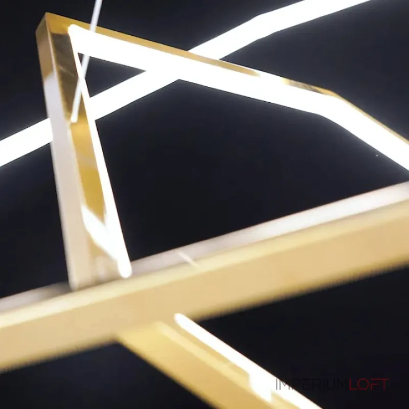 Серия светодиодных люстр в виде комбинации трех гексагональных колец IMPRESS LUX D60 D80 D100