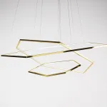 Серия светодиодных люстр в виде комбинации трех гексагональных колец IMPRESS LUX D60 D80 D100