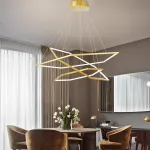 Серия светодиодных люстр в виде комбинации трех гексагональных колец IMPRESS LUX D60 D80 D100