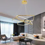 Серия светодиодных люстр в виде комбинации трех гексагональных колец IMPRESS LUX D60 D80 D100