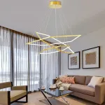 Серия светодиодных люстр в виде комбинации трех гексагональных колец IMPRESS LUX D60 D80 D100