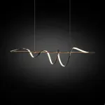 Реечный светодиодный светильник со спиралевидным корпусом из чернёной латуни ADONIS B L150