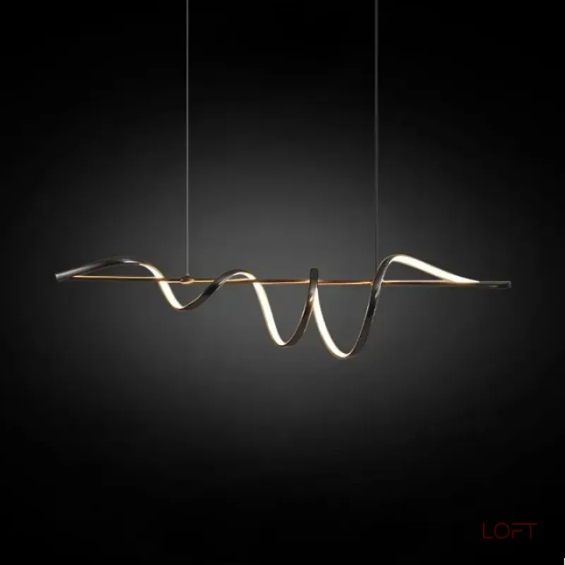 Реечный светодиодный светильник со спиралевидным корпусом из чернёной латуни ADONIS B L150