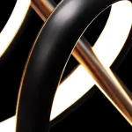 Реечный светодиодный светильник со спиралевидным корпусом из чернёной латуни ADONIS B L150