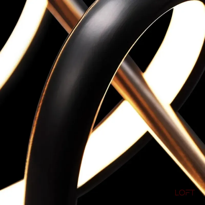 Реечный светодиодный светильник со спиралевидным корпусом из чернёной латуни ADONIS B L150