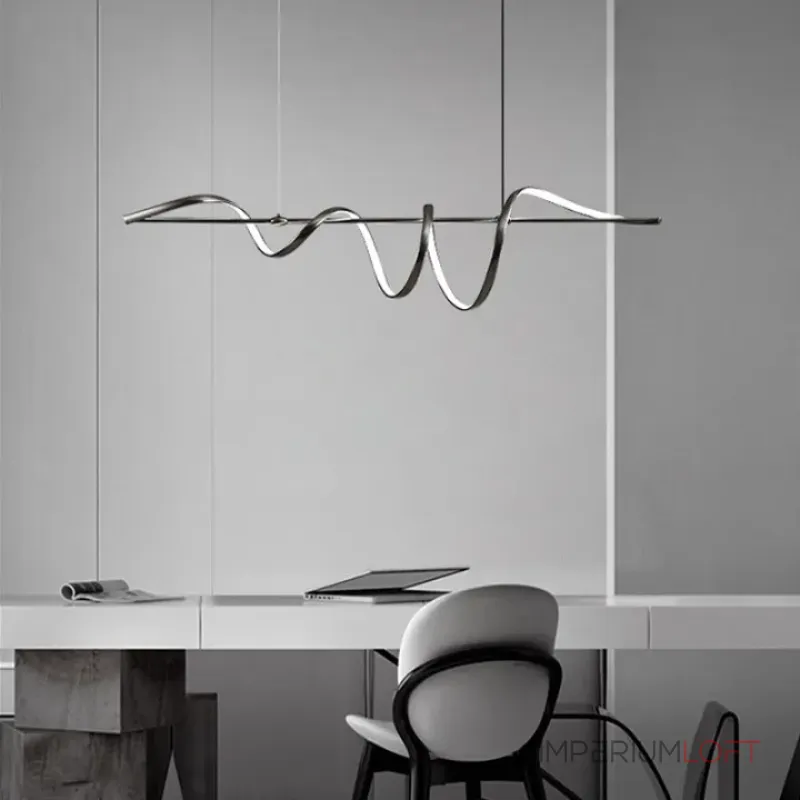 Реечный светодиодный светильник со спиралевидным корпусом из чернёной латуни ADONIS B L150