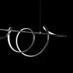 Реечный светодиодный светильник со спиралевидным корпусом из чернёной латуни ADONIS B L150