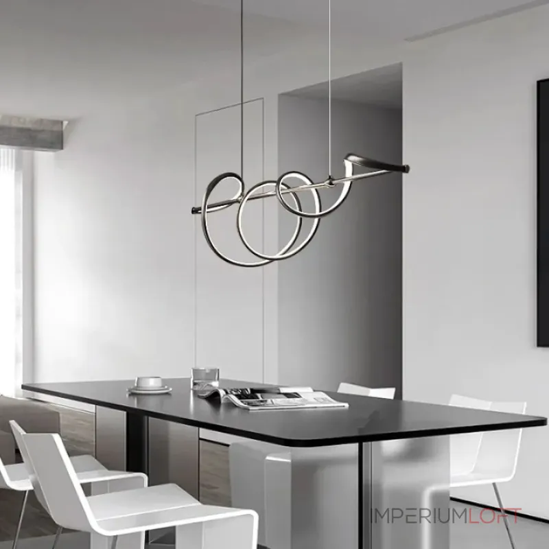 Реечный светодиодный светильник со спиралевидным корпусом из чернёной латуни ADONIS B L150