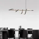 Реечный светодиодный светильник со спиралевидным корпусом из чернёной латуни ADONIS B L150