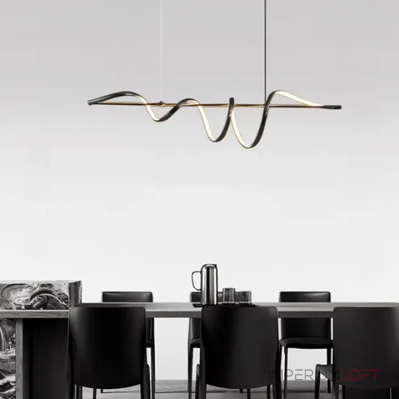 Реечный светодиодный светильник со спиралевидным корпусом из чернёной латуни ADONIS B L150