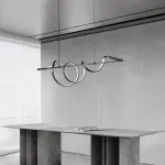 Реечный светодиодный светильник со спиралевидным корпусом из чернёной латуни ADONIS B L150