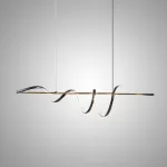 Реечный светодиодный светильник со спиралевидным корпусом из чернёной латуни ADONIS B L150