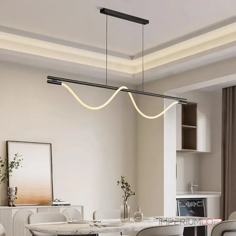 Реечный светильник с оптическим силикагелем и гибким плетеным волокном Lite Curve Long L120