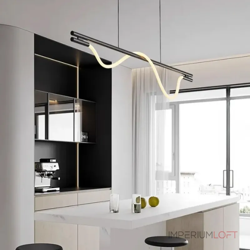 Реечный светильник с оптическим силикагелем и гибким плетеным волокном Lite Curve Long L120