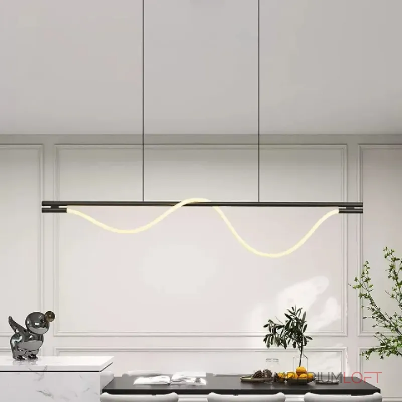 Реечный светильник с оптическим силикагелем и гибким плетеным волокном Lite Curve Long L120