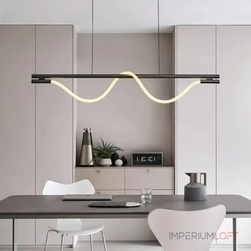 Реечный светильник с оптическим силикагелем и гибким плетеным волокном Lite Curve Long L120