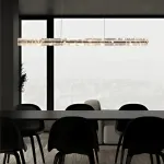 Серия реечных светодиодных светильников с цилиндрическими плафонами из хрустального стекла с узором Light Trail L122