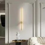Серия настенных стержневых светильников на цилиндрическом креплении Opulent A Gold L100 ImperiumLoft