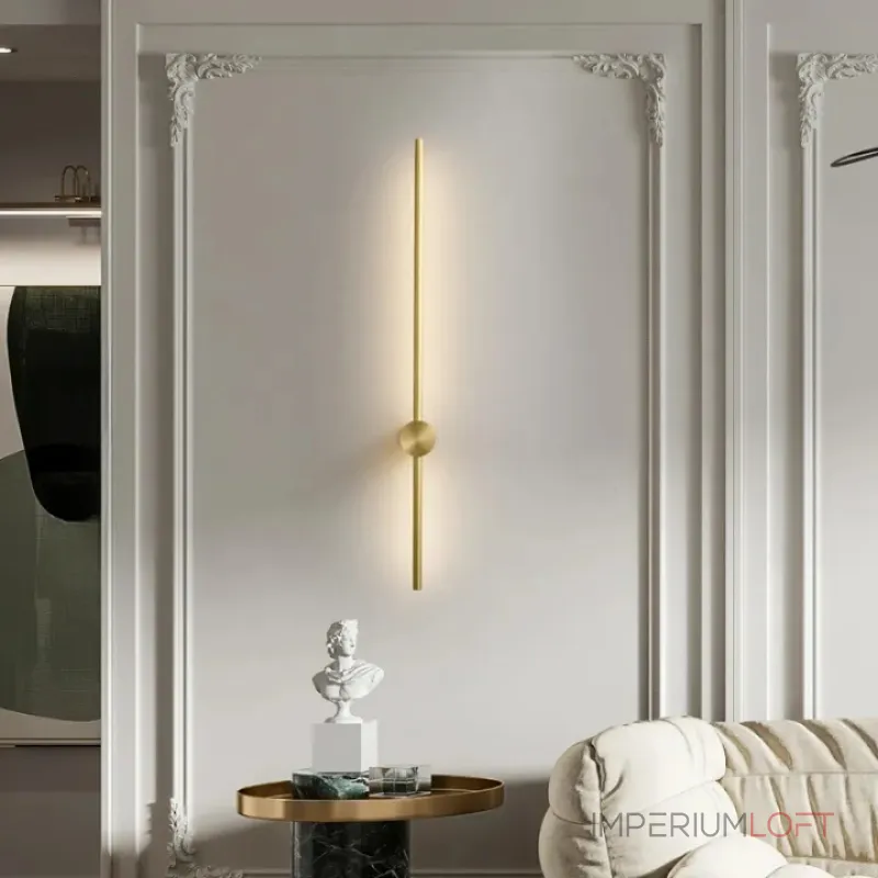 Серия настенных стержневых светильников на цилиндрическом креплении Opulent A Gold L100 ImperiumLoft