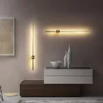 Серия настенных стержневых светильников на цилиндрическом креплении Opulent A Gold L100 ImperiumLoft