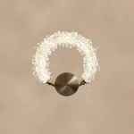 Настенный светильник с латунными элементами и хрустальными вставками Crystal Orbit Gold