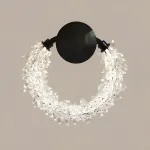 Настенный светильник с латунными элементами и хрустальными вставками Crystal Orbit BLack