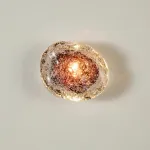 Серия светодиодных настенных светильников с плафонами из стекла ручной работы с эффектом воздушных пузырьков Stairway  One Winered