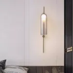 Настенный светильник с цилиндрическим плафоном из тонированного стекла Lux Arc