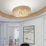 Подвесная люстра из шпона LOVOND ROUNDS D60