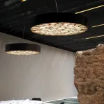 Подвесная люстра из шпона LOVOND ROUNDS D60