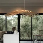 Подвесная люстра LOVOND LEAF D150 с плафоном в форме листа
