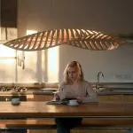 Подвесная люстра LOVOND LEAF D150 с плафоном в форме листа