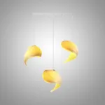 Люстра LOVOND SEASHELL P3 Plank с подвесами в форме ракушки
