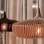 Люстра LOVOND HALO P1 с деревянными плафонами