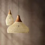 Люстра LOVOND HARMONY A D25 с плафоном из ротанга