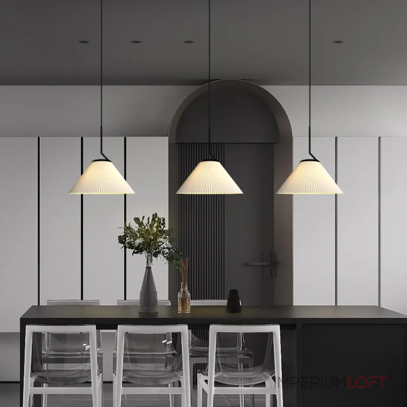 Люстра LOVOND PLEATS P3 Plank с текстильным плафоном