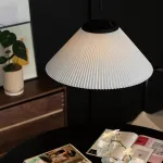 Люстра LOVOND PLEATS P3 Disk с текстильным плафоном