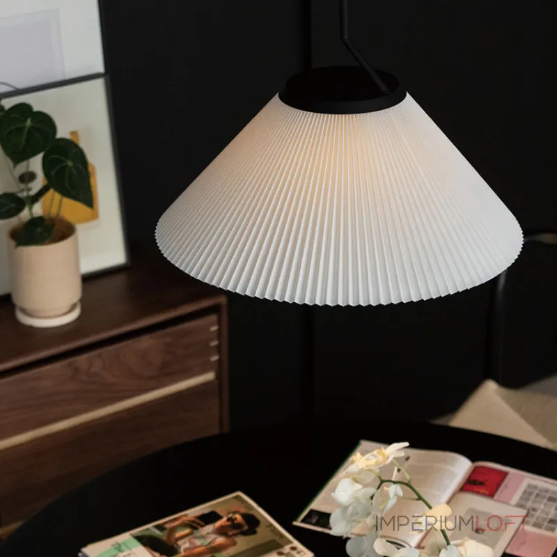 Люстра LOVOND PLEATS P3 Disk с текстильным плафоном