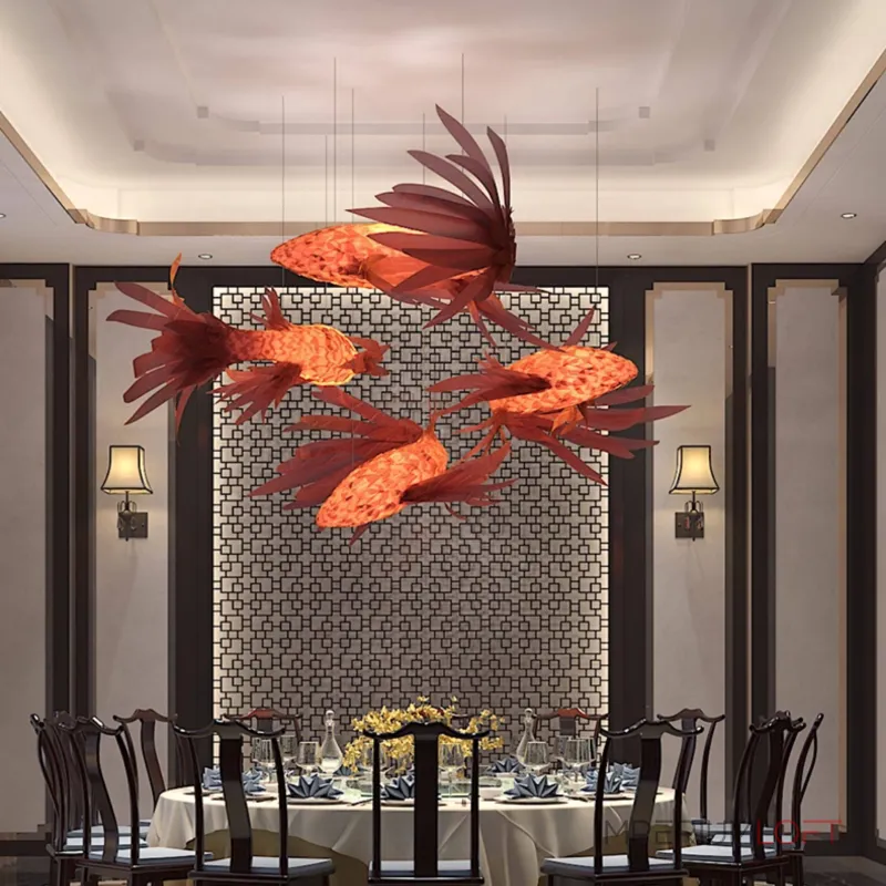 Люстра LOVOND GOLDFISH A L150 в форме рыбы