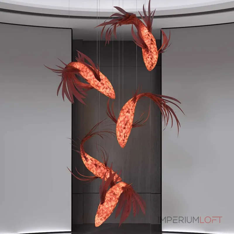 Люстра LOVOND GOLDFISH B L200 в форме рыбы